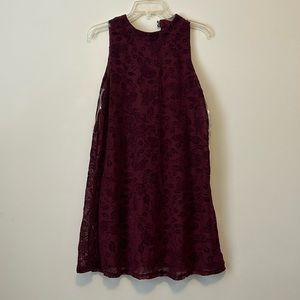 Speechless maroon velvet style dress SZ L